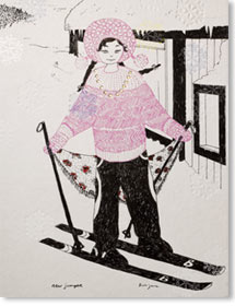 New Jumper - pen & ink/foil print