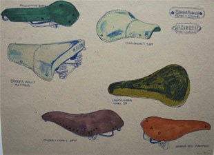 Illustrations for a Paul Smith exhibition about cycling